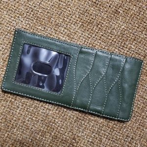 Olive Green leather wallet